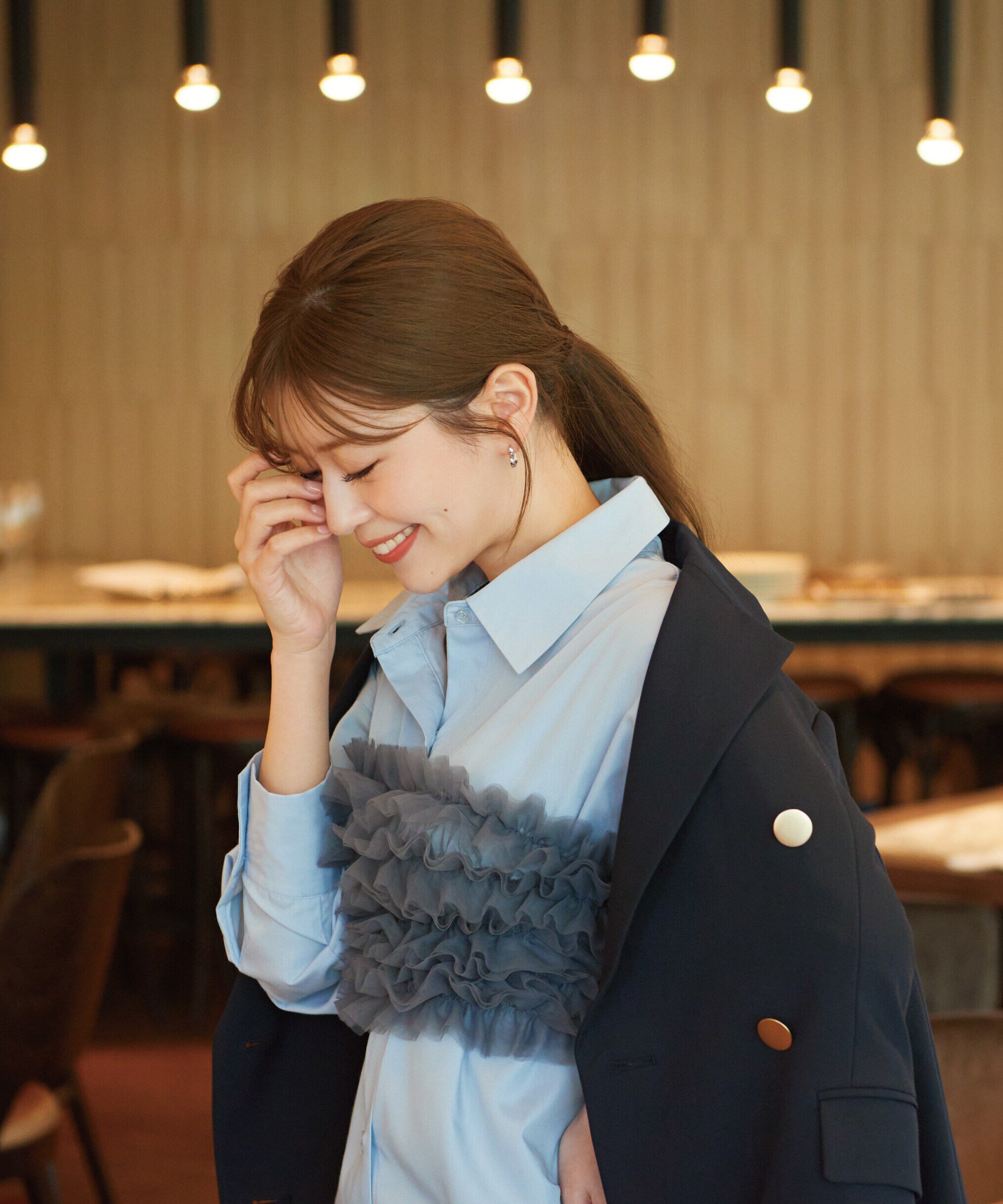 PROPORTION BODY DRESSING「チュールビスチェ付シャツ24AW」|シャツ・ブラウス|