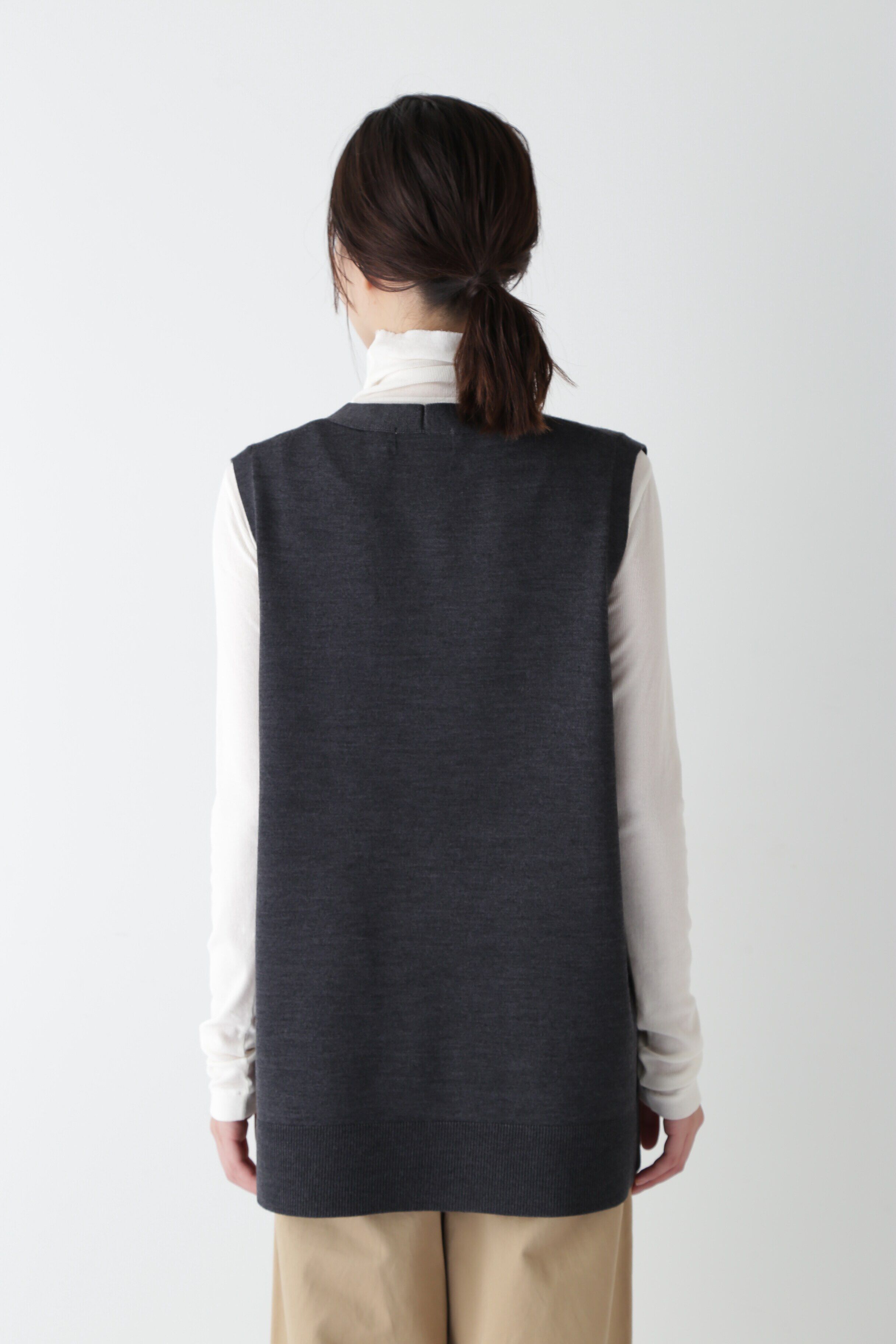  「◆ハイゲージVネックオーバーベスト」|ニット・セーター|