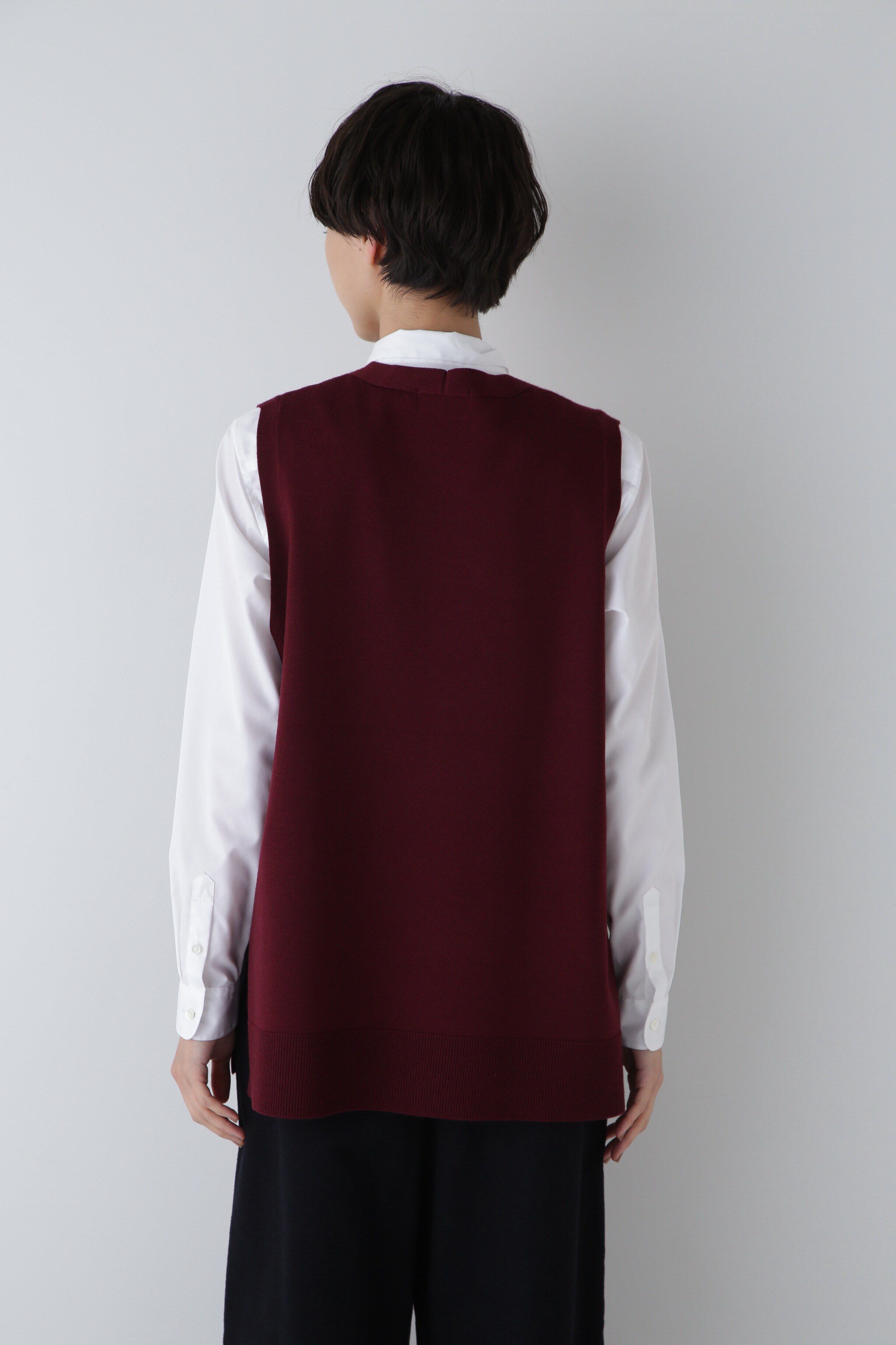  「◆ハイゲージVネックオーバーベスト」|ニット・セーター|