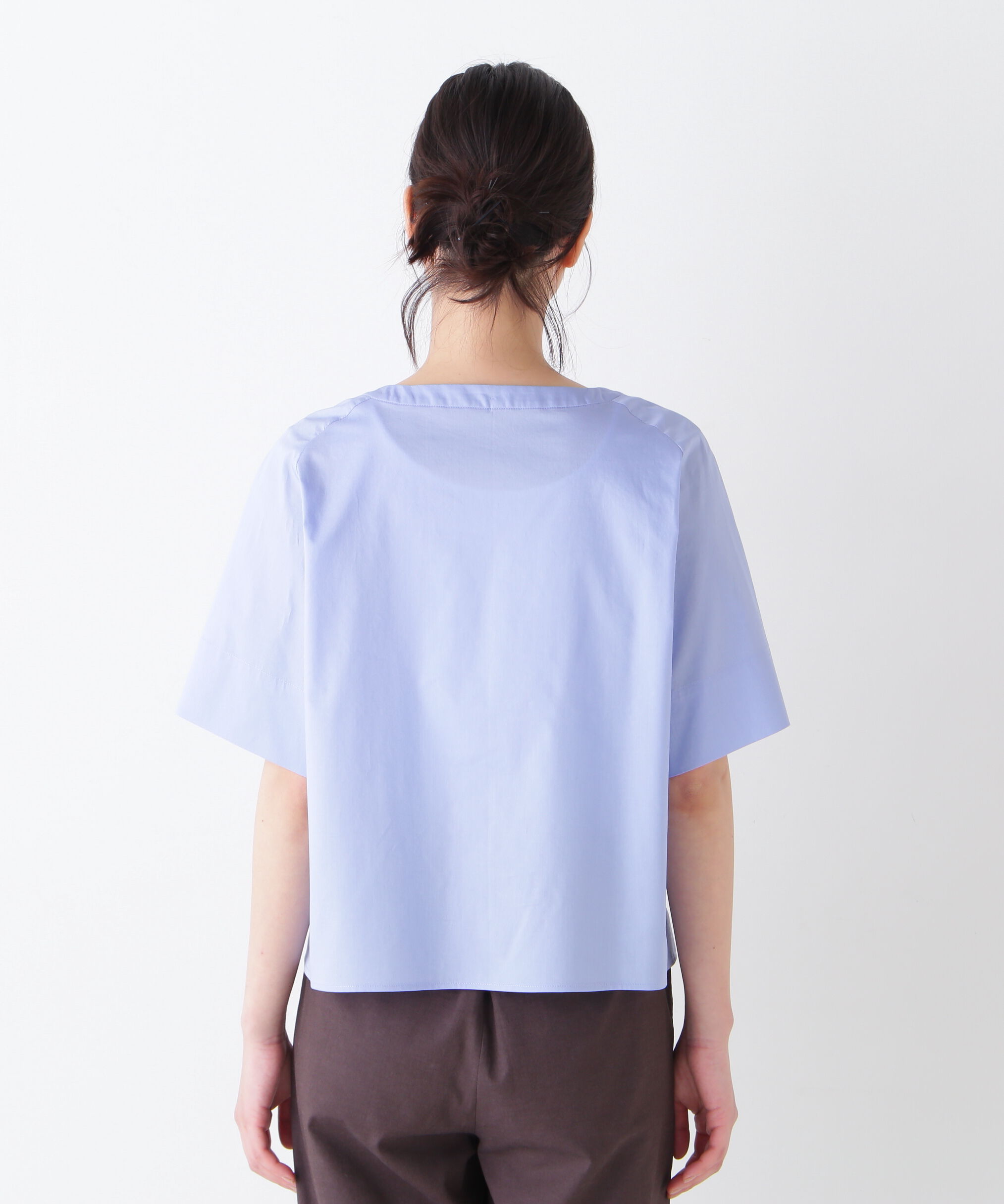  「◆ボックスシルエットキーネックブラウス」|シャツ・ブラウス|