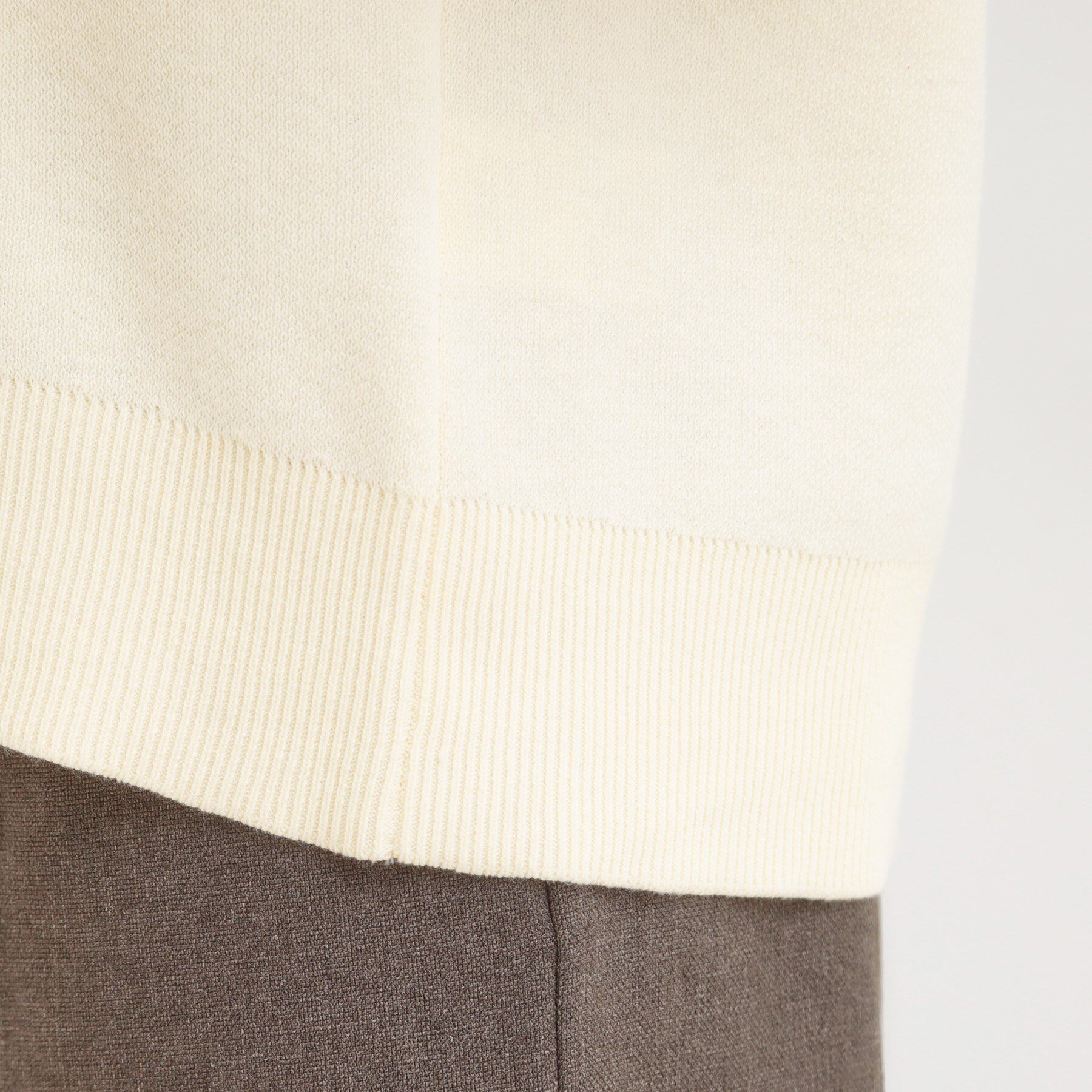 SHOO･LA･RUE「【洗濯機可/ちくちくしにくい】大人のための スウェットライク刺繍ロゴニット」|ニット・セーター|