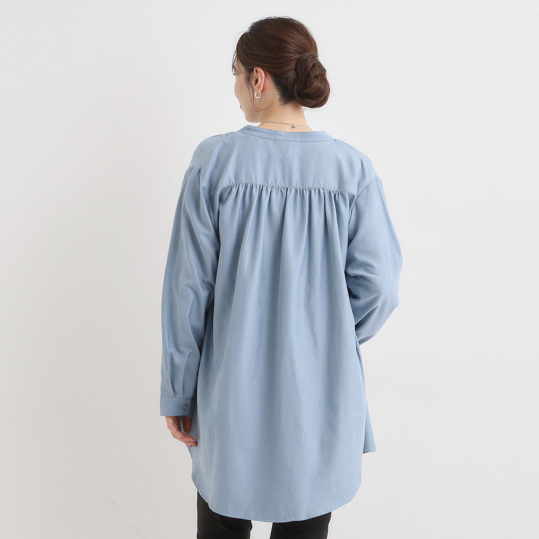 SHOO･LA･RUE「【洗濯機可/S-LL】程よくゆるり マイクロコールチュニック」|チュニック|