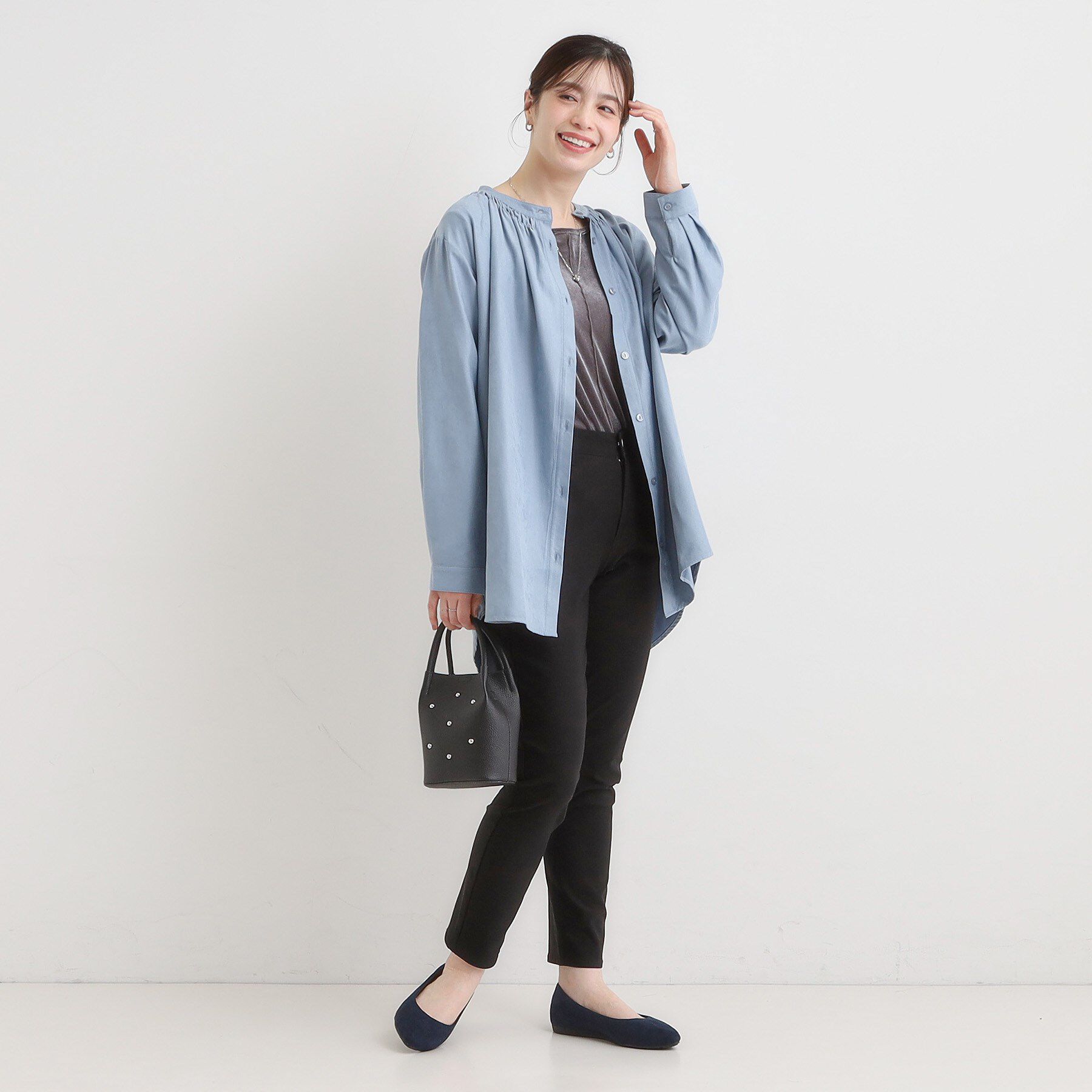 SHOO･LA･RUE「【洗濯機可/S-LL】程よくゆるり マイクロコールチュニック」|チュニック|