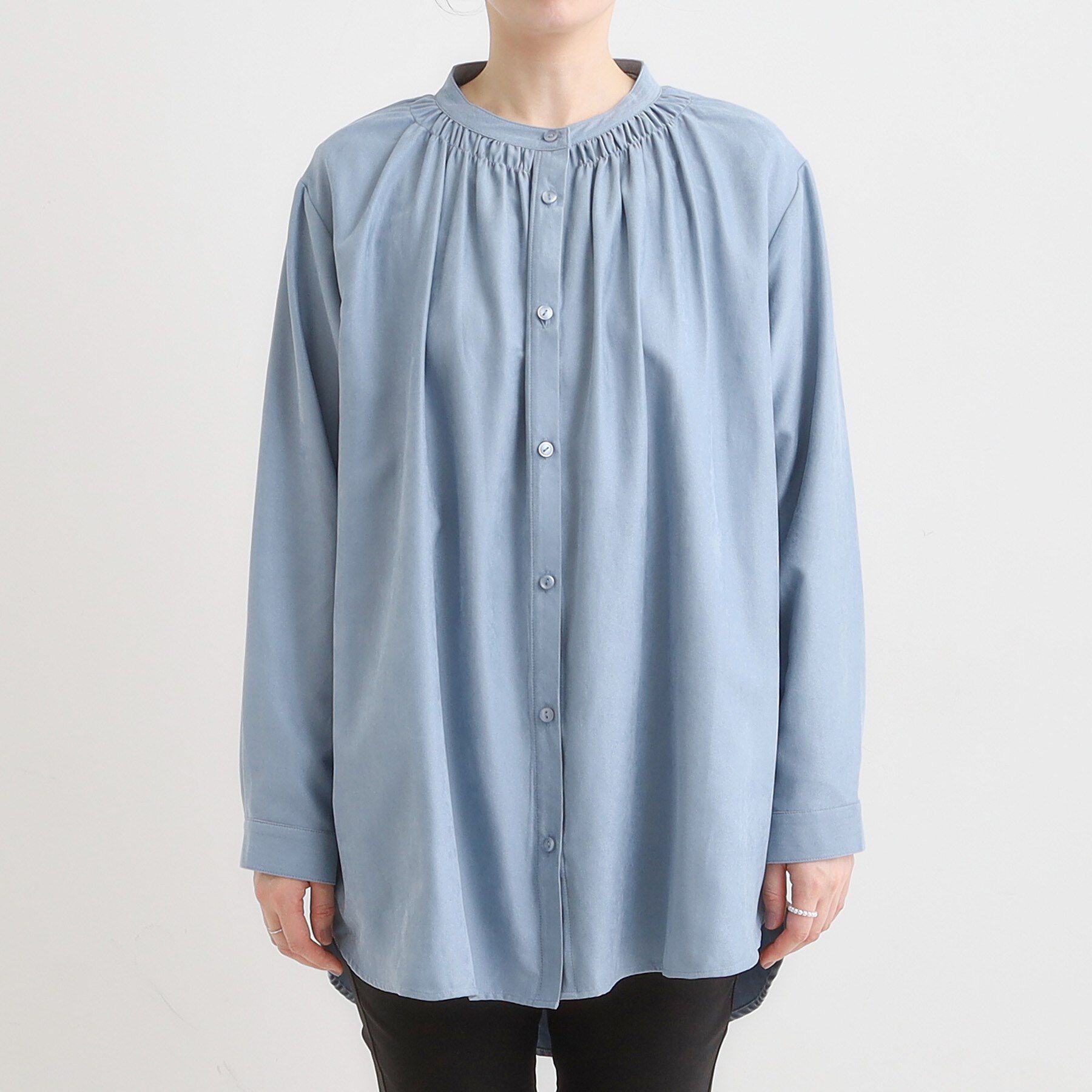 SHOO･LA･RUE「【洗濯機可/S-LL】程よくゆるり マイクロコールチュニック」|チュニック|