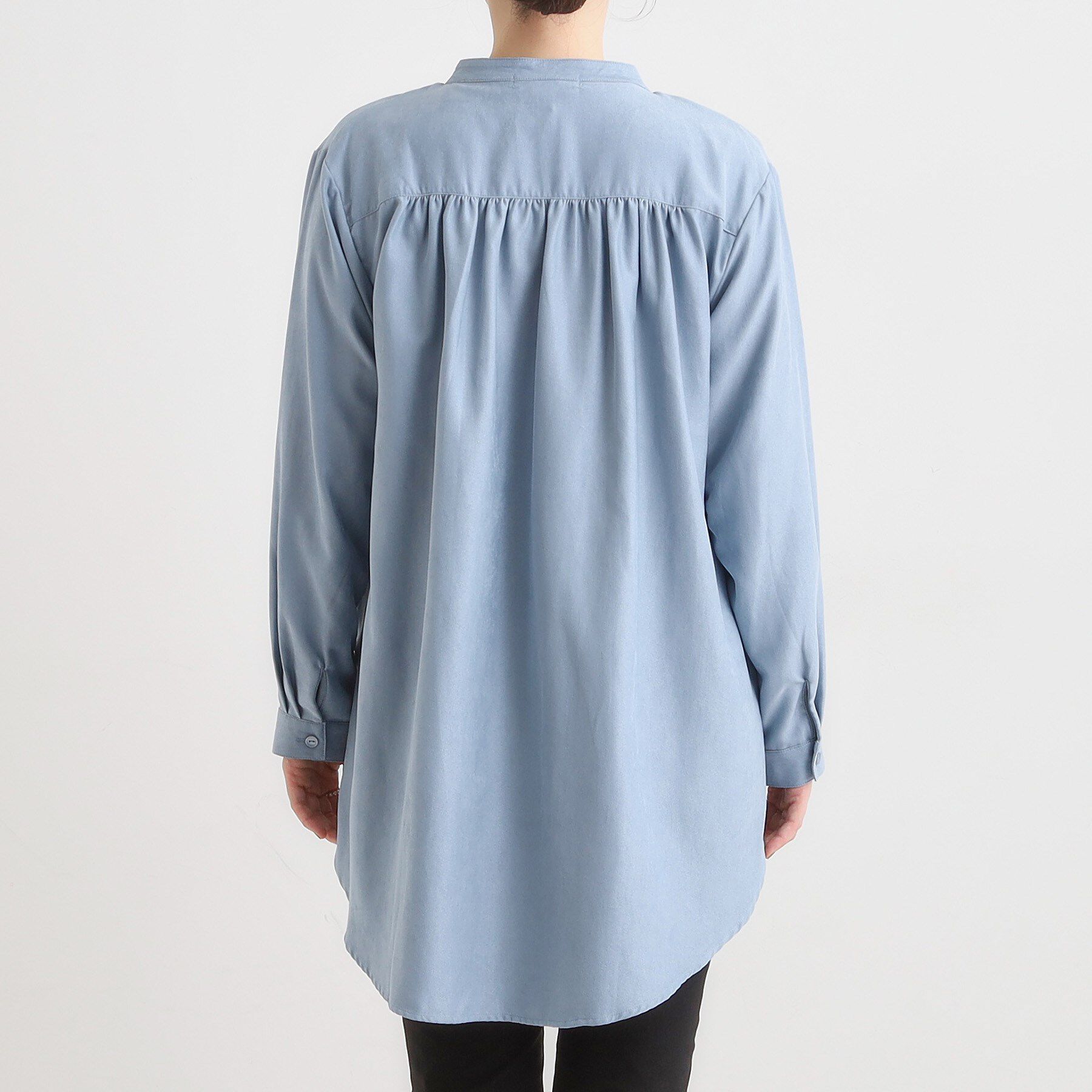 SHOO･LA･RUE「【洗濯機可/S-LL】程よくゆるり マイクロコールチュニック」|チュニック|