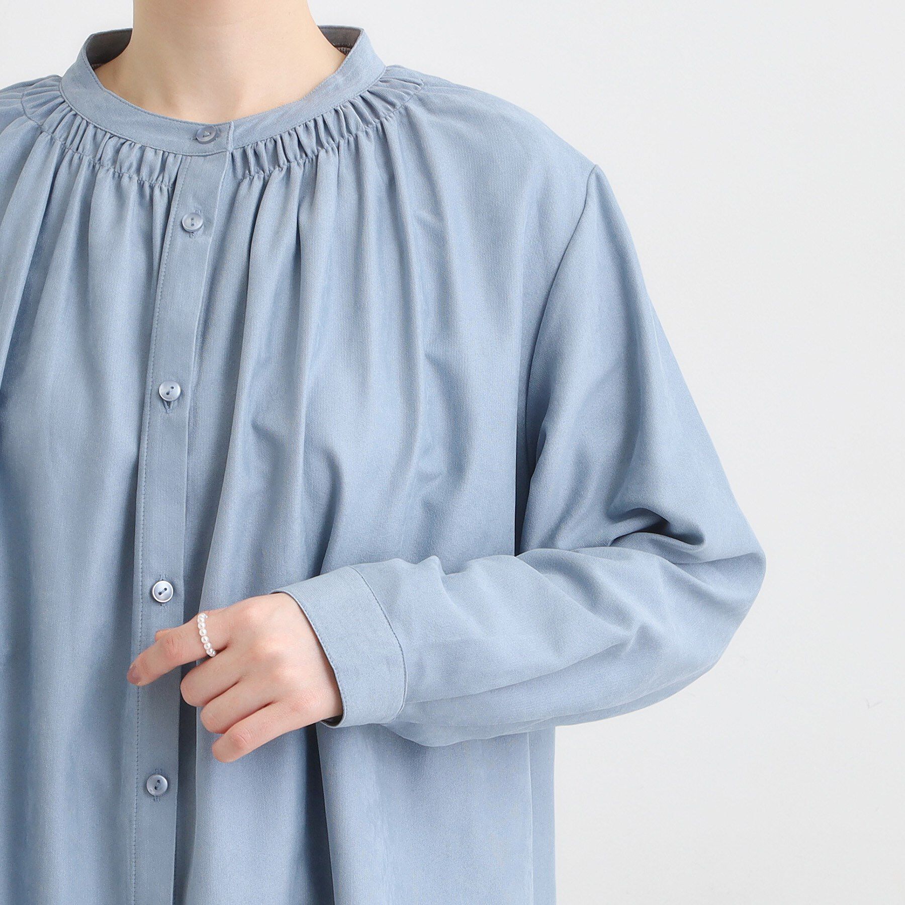 SHOO･LA･RUE「【洗濯機可/S-LL】程よくゆるり マイクロコールチュニック」|チュニック|