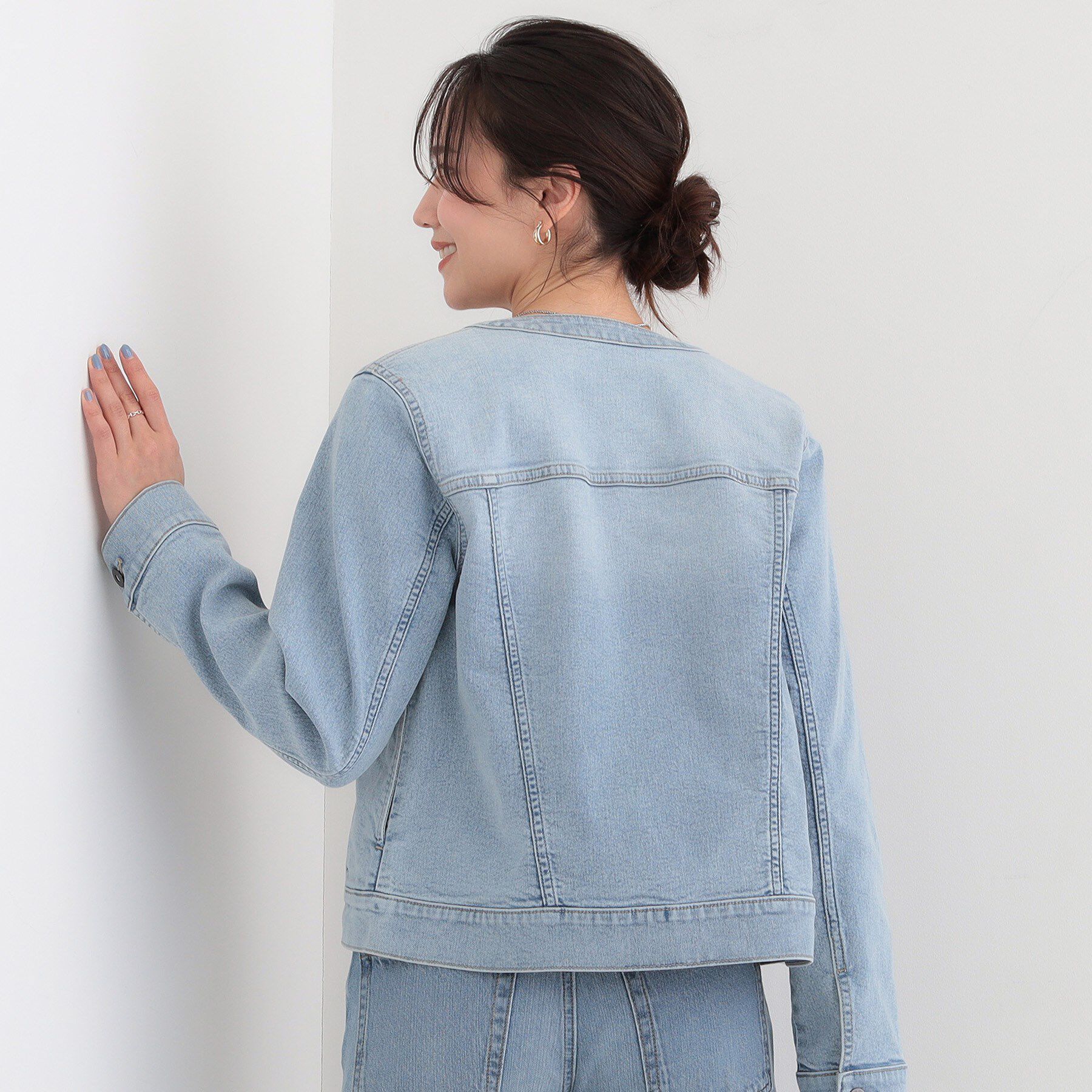 SHOO･LA･RUE「【SHOO・LA・RUE DENIM】大人のための ストレッチ コンパクトデニムジャケット」|デニムジャケット|