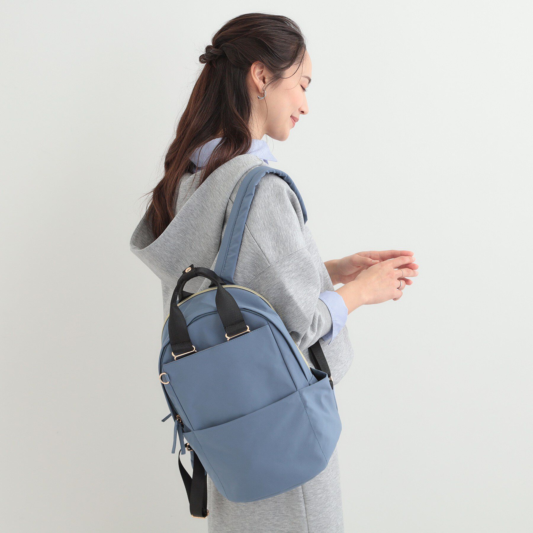 SHOO･LA･RUE「【撥水】キャリーオンラウンドリュック」|リュック|