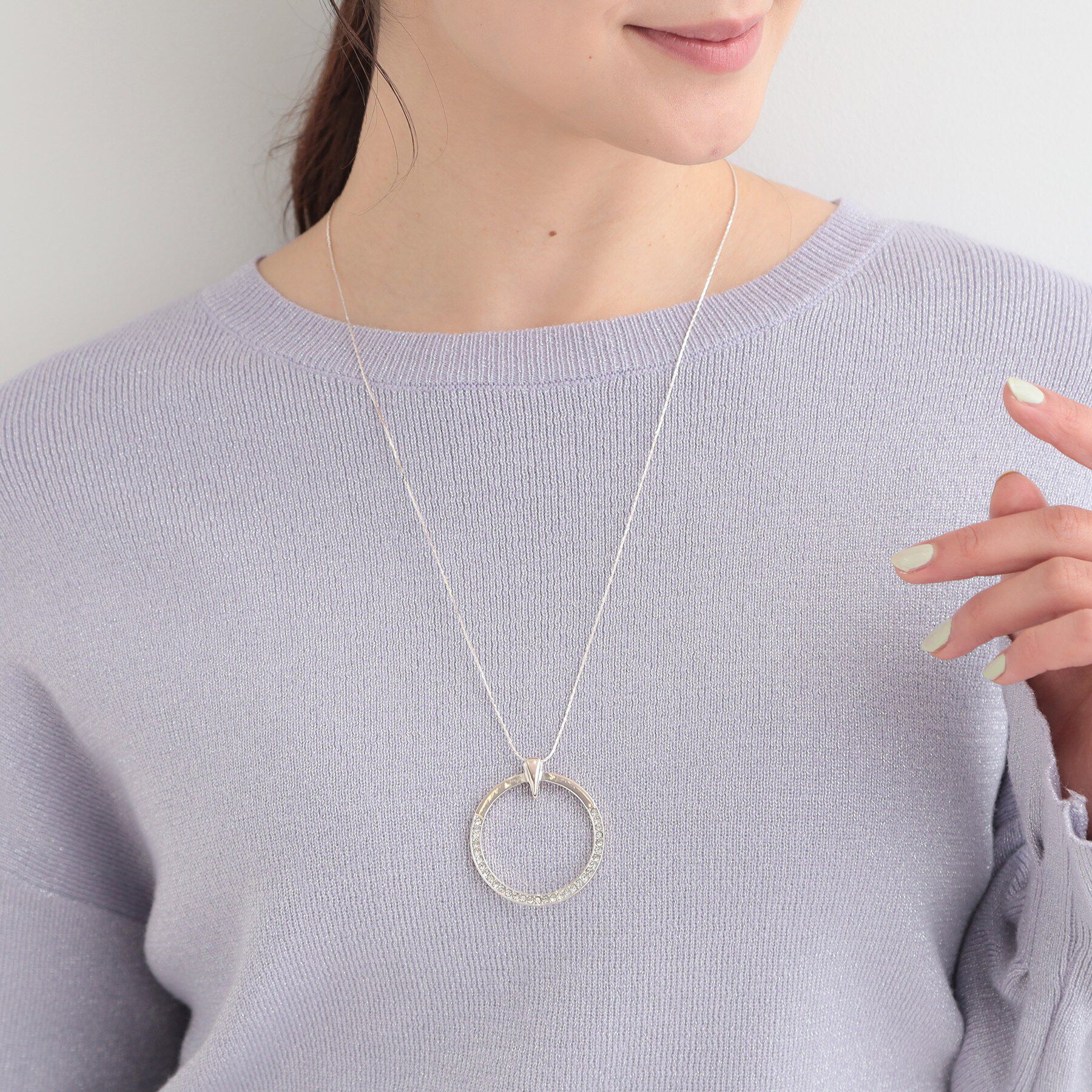 SHOO･LA･RUE「サークルキラキラネックレス」|ネックレス|