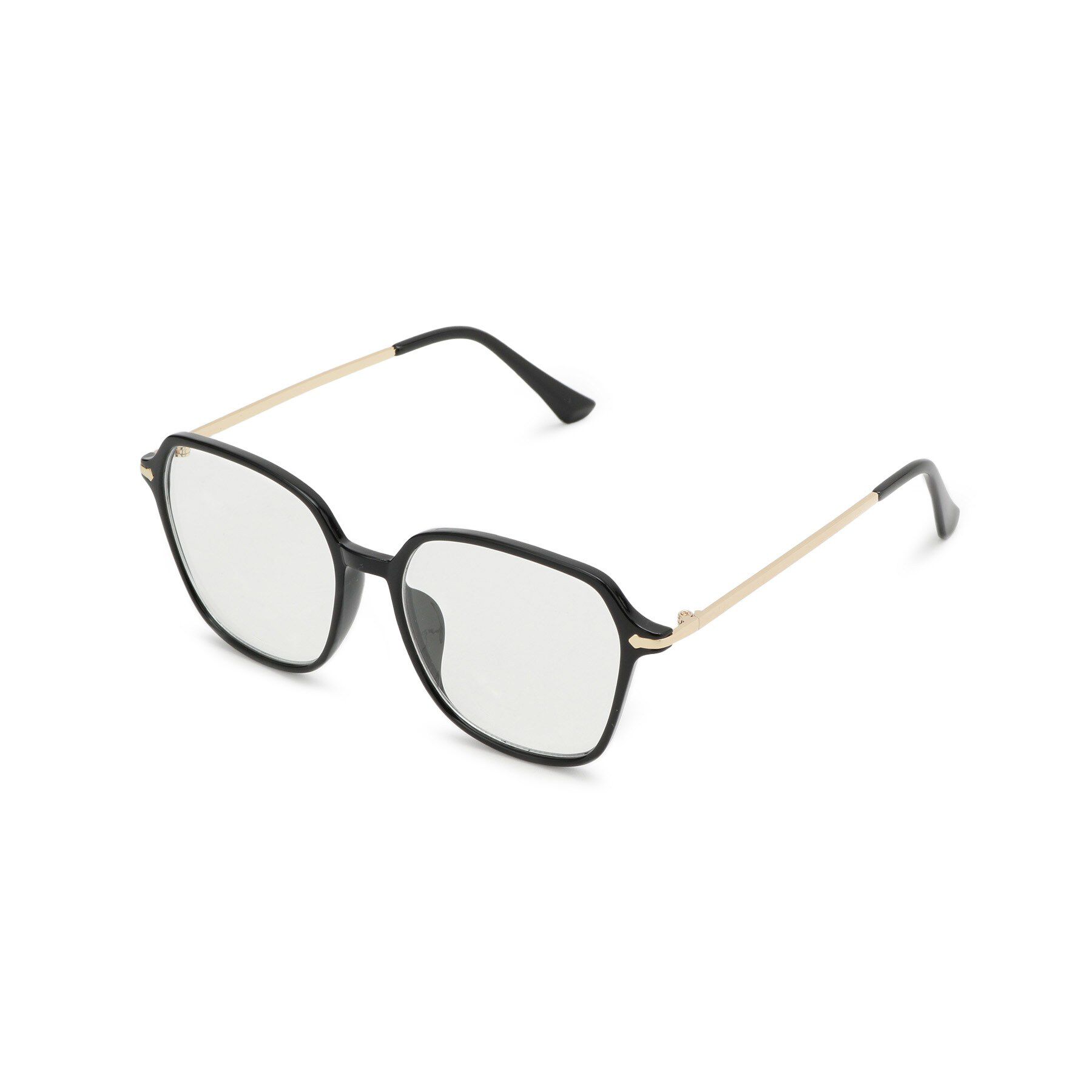 SHOO･LA･RUE「【ブルーライトカット】ビッグフレームメガネ」|メガネ|ブラック(019)