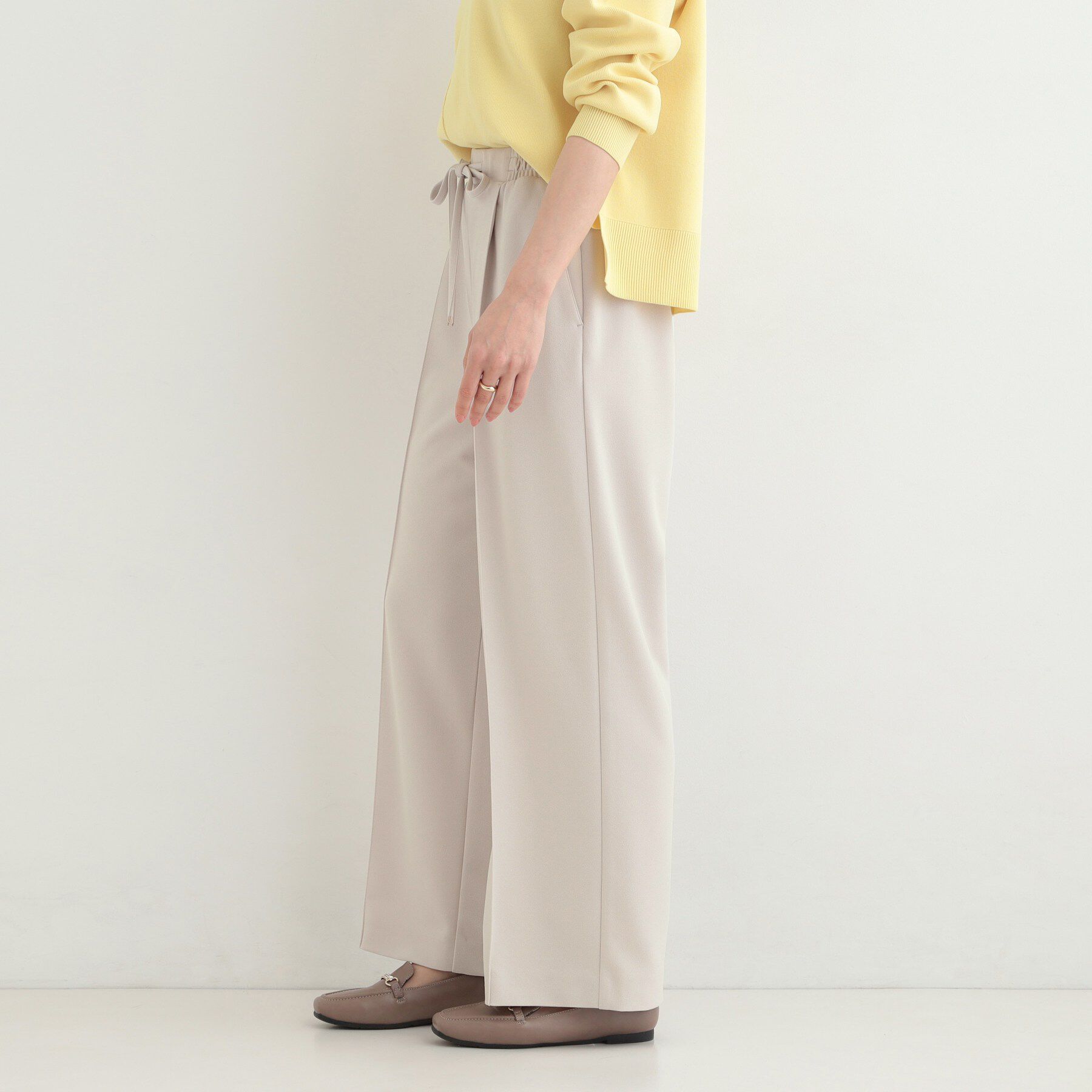 SHOO･LA･RUE「【S-LL/着丈選べる/洗濯後しわになりにくい】スマートに見えるイージーワイドパンツ」|その他|