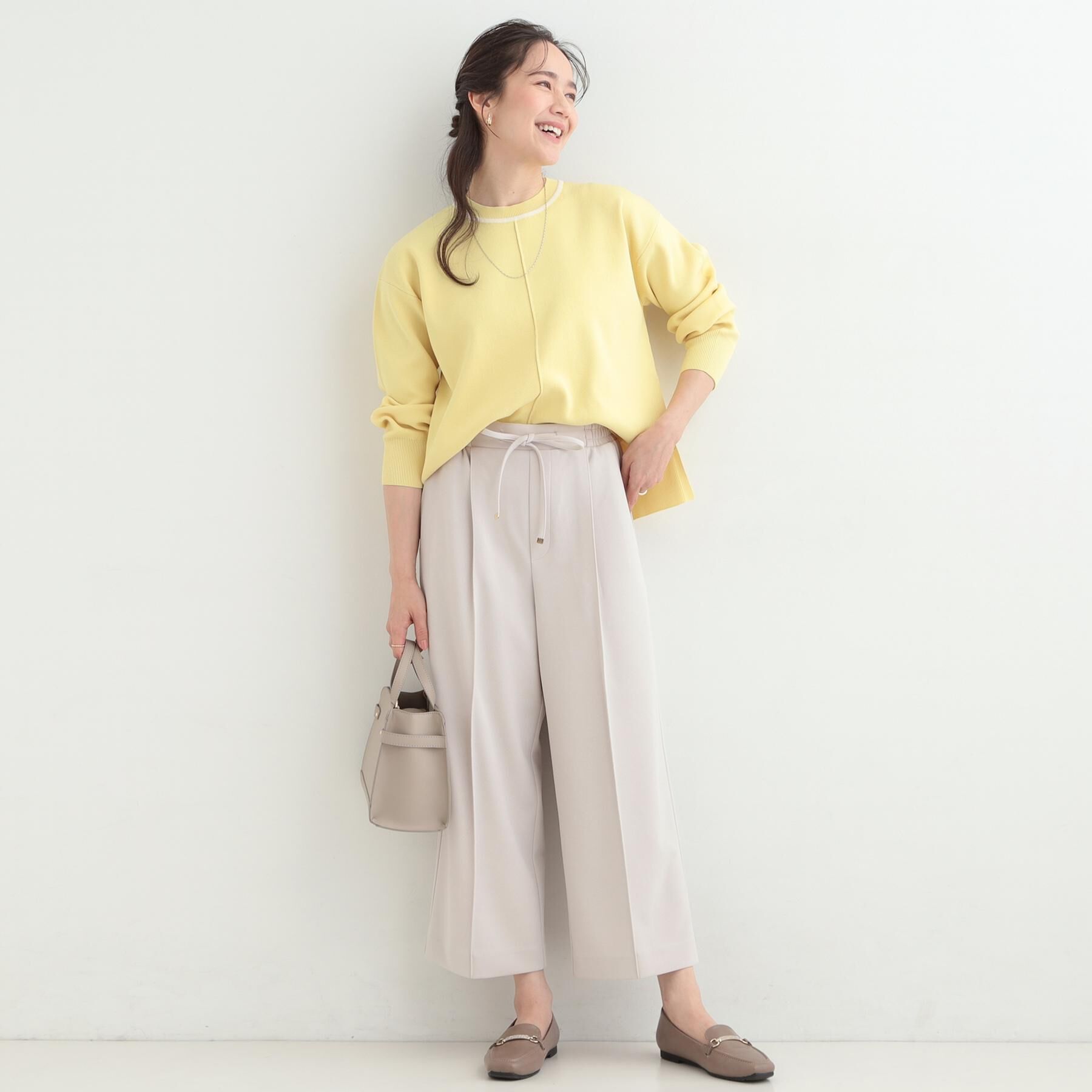 SHOO･LA･RUE「【S-LL/着丈選べる/洗濯後しわになりにくい】スマートに見えるイージーワイドパンツ」|その他|