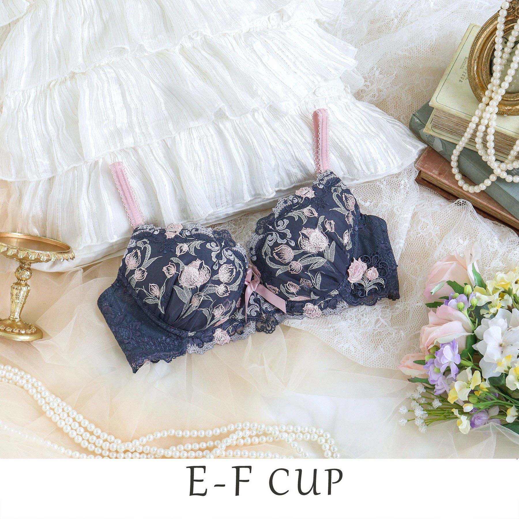 Risa Magli「ラリッサ ブラジャー（E-F）＜N Make Type＞」|インナー|グレー(012)