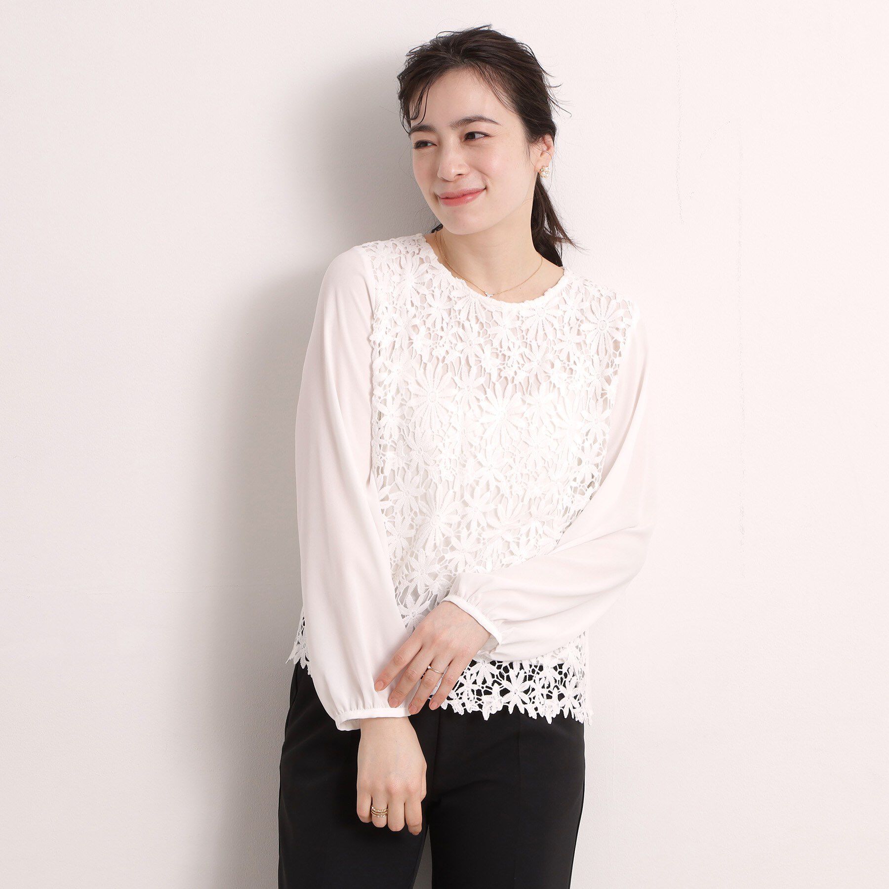 ITS&rsquo;DEMO「フロントレースブラウス」|シャツ・ブラウス|