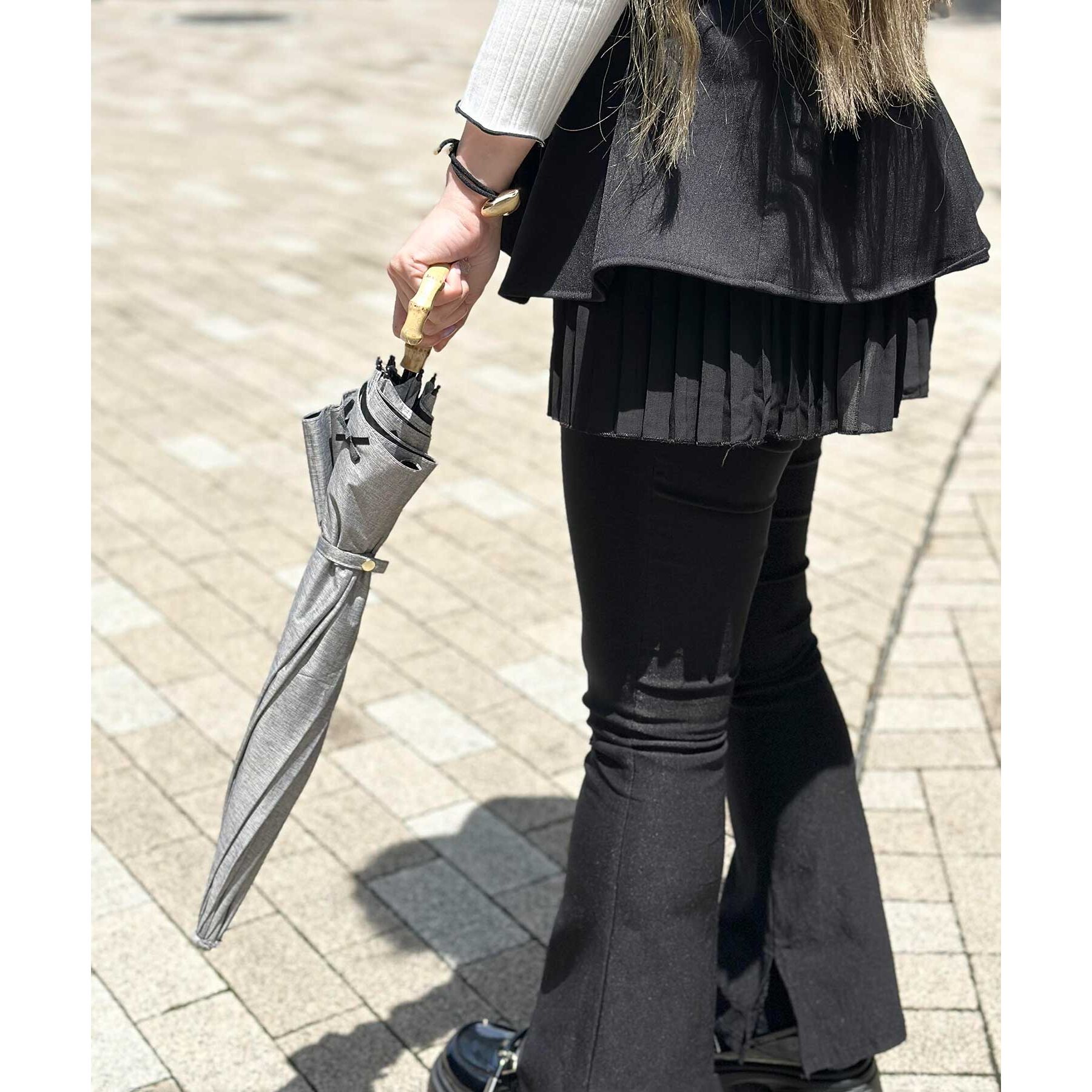 Ober Tashe「pink trick/ピンクトリック　遮光率100％！リボン2段折りたたみ傘(晴雨兼用)」|傘|