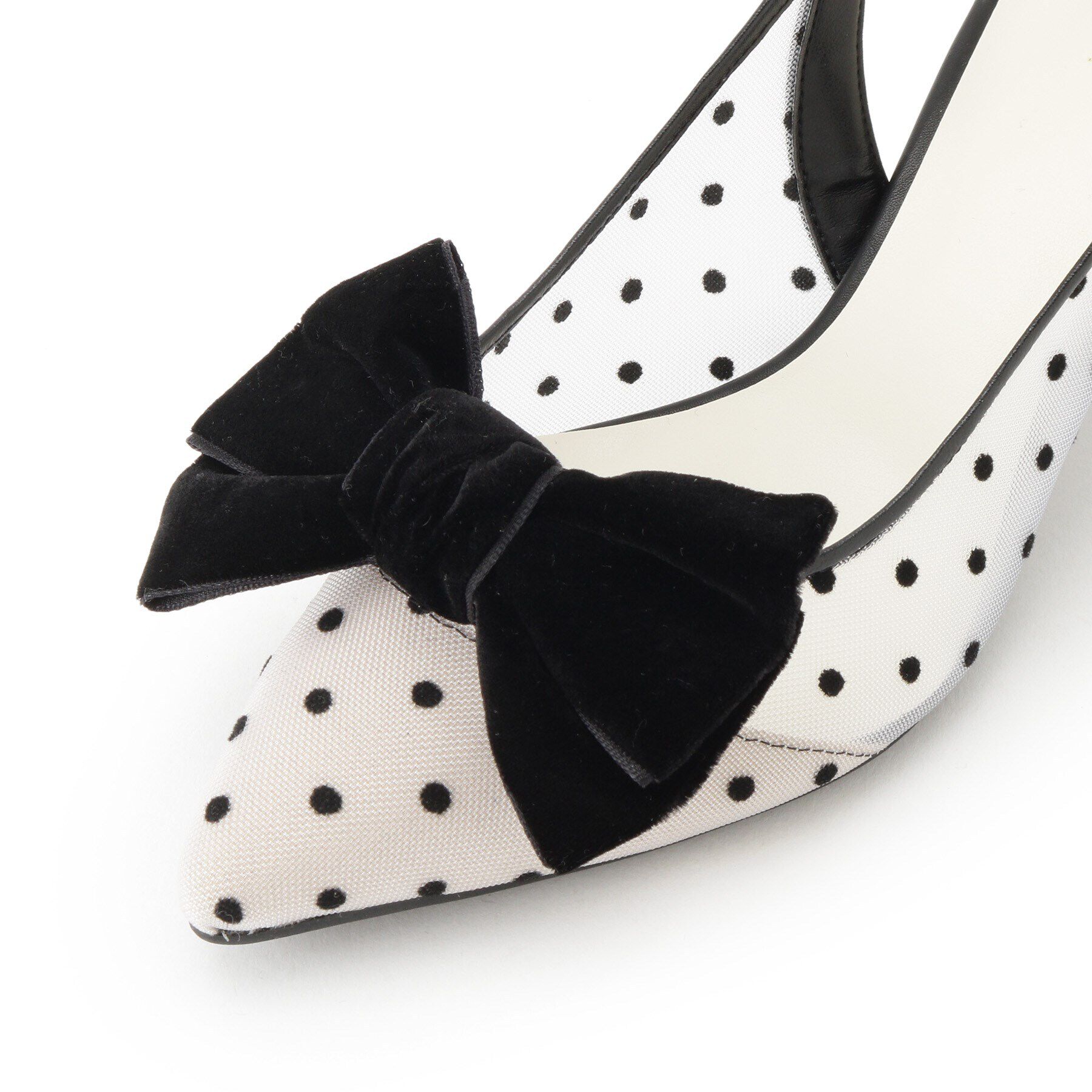 ESPERANZA「リボンチュールレースバックストラップ2WAYパンプス」|パンプス|