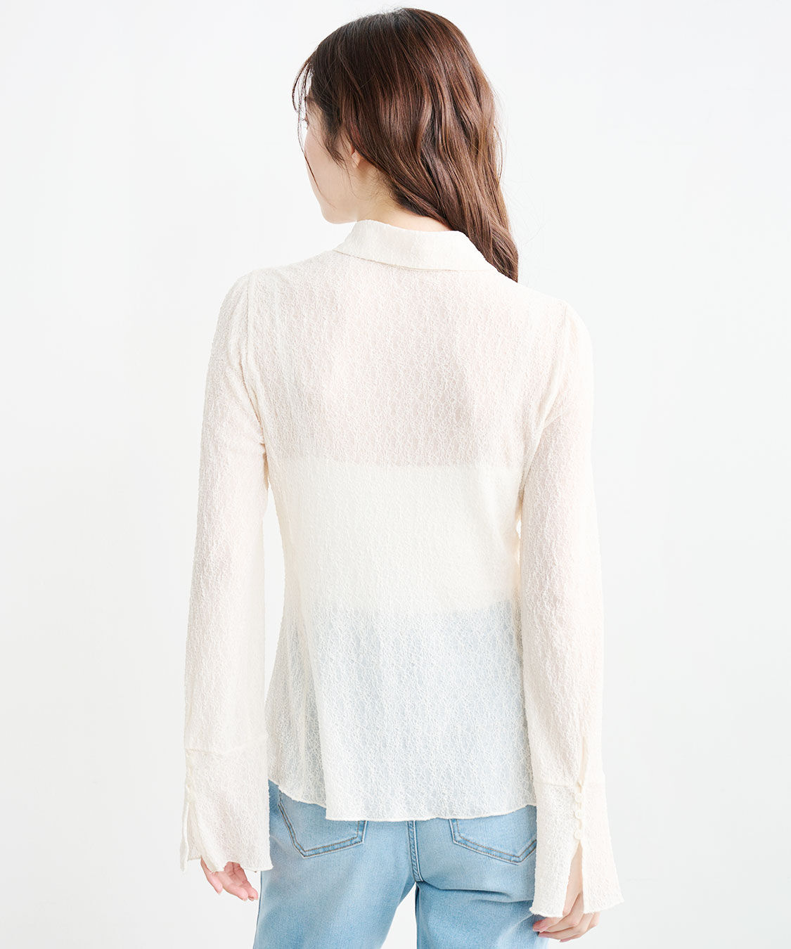 COCO DEAL「ストレッチレースシャツブラウス」|シャツ・ブラウス|