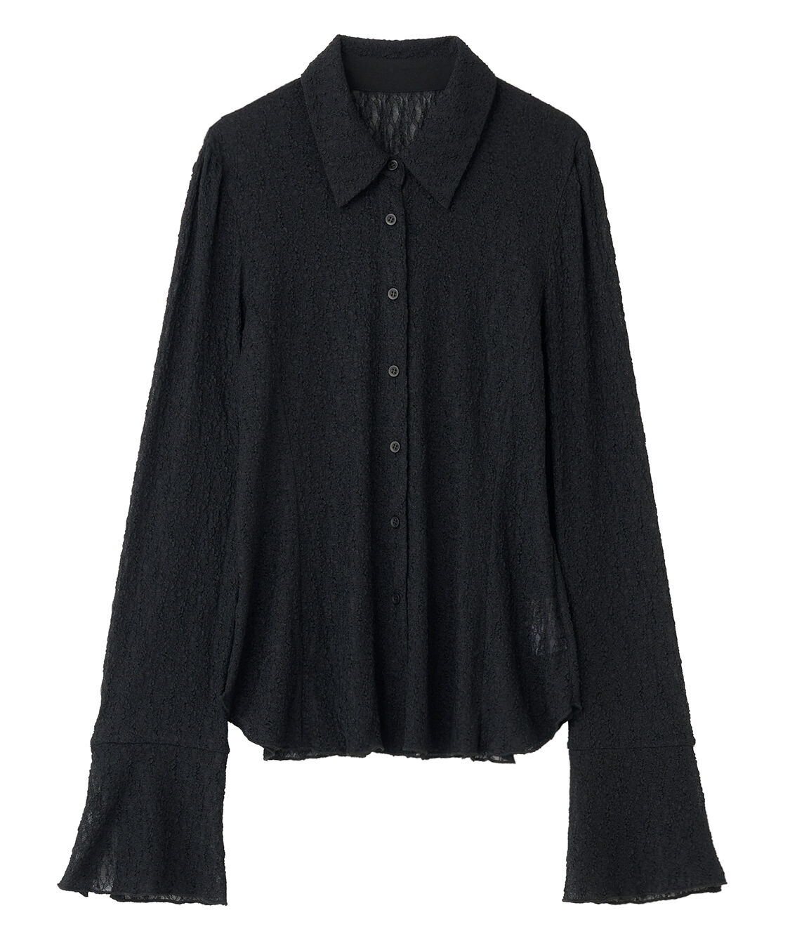 COCO DEAL「ストレッチレースシャツブラウス」|シャツ・ブラウス|ブラック