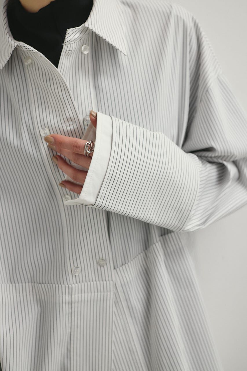 STYLEMIXER「カッティングレイヤードカフスシャツ」|シャツ・ブラウス|