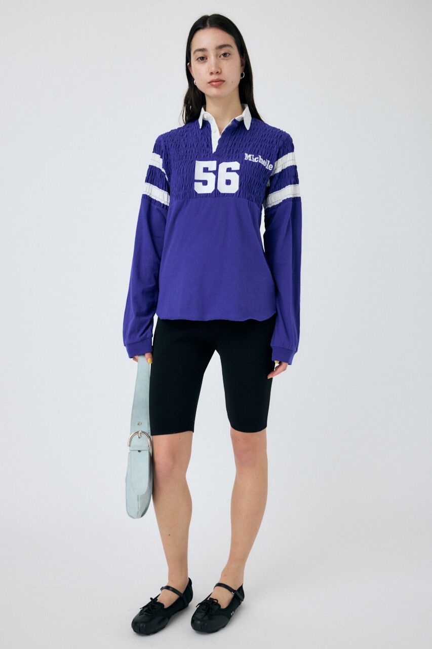 MOUSSY「SHIRRING RUGBY シャツ」|Tシャツ・カットソー|