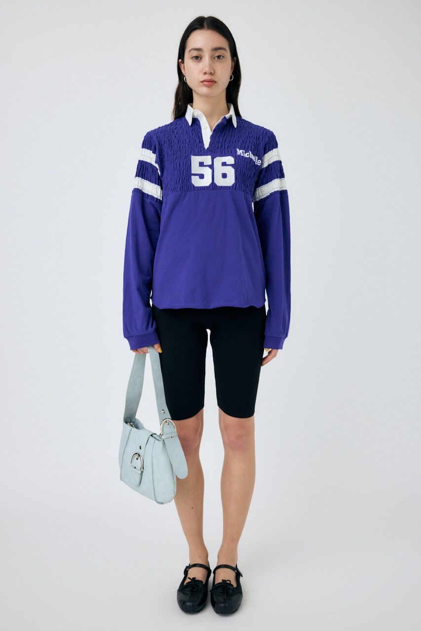 MOUSSY「SHIRRING RUGBY シャツ」|Tシャツ・カットソー|