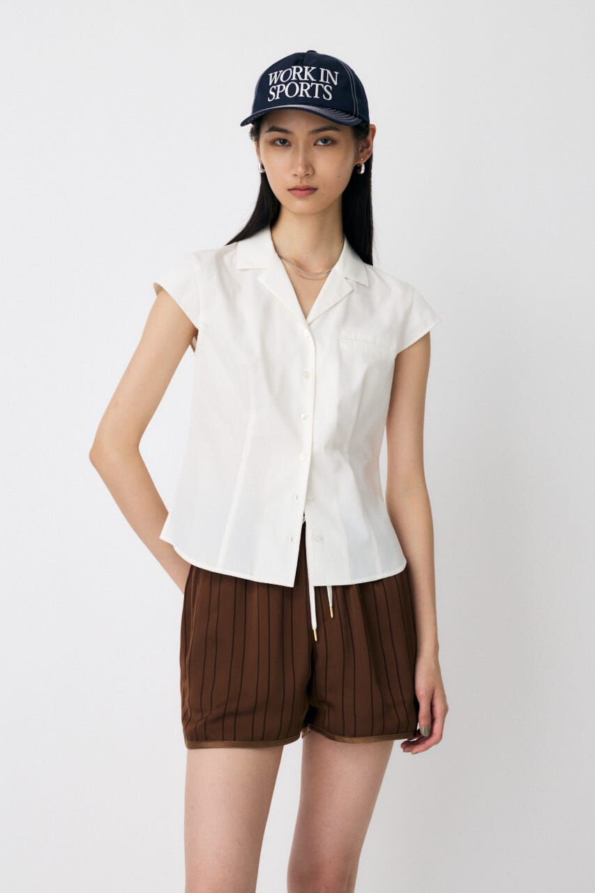 MOUSSY「MICRO SLEEVE SHIRT ブラウス」|シャツ・ブラウス|