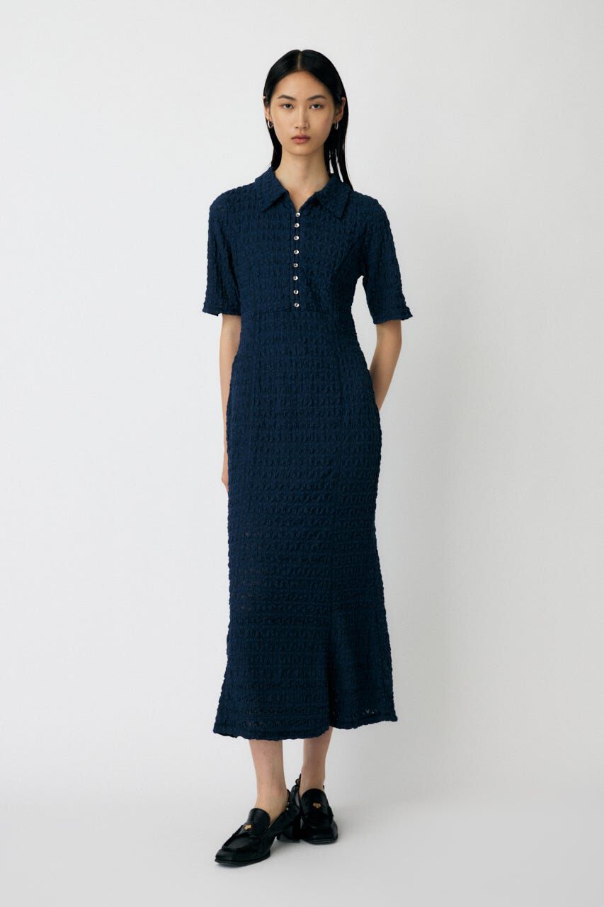 MOUSSY「MERMAID H/S レースドレス」|ワンピース|NVY