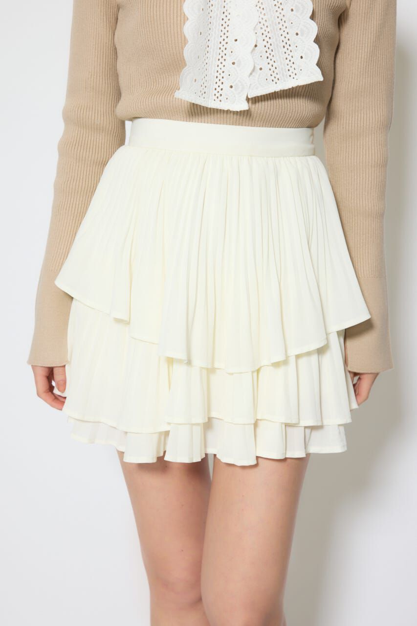 rienda「プリーツティアードミニスカート」|スカート|