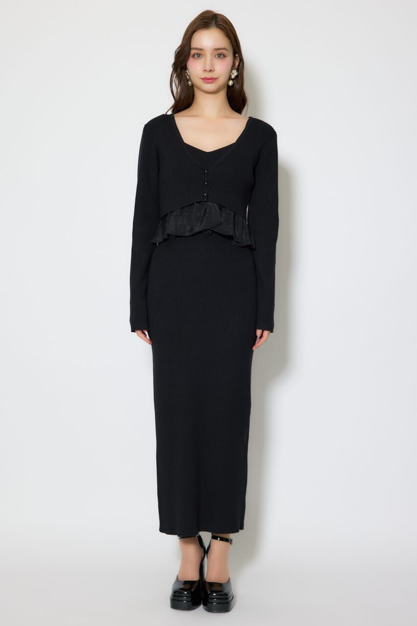 rienda「ペプラムカーデセットキャミワンピース」|ワンピース|