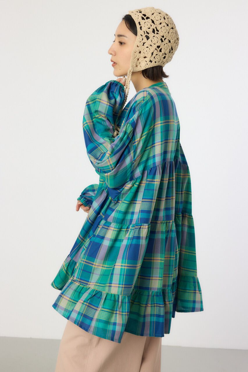 RODEO CROWNS「マルチチェックティアードチュニック」|シャツ・ブラウス|