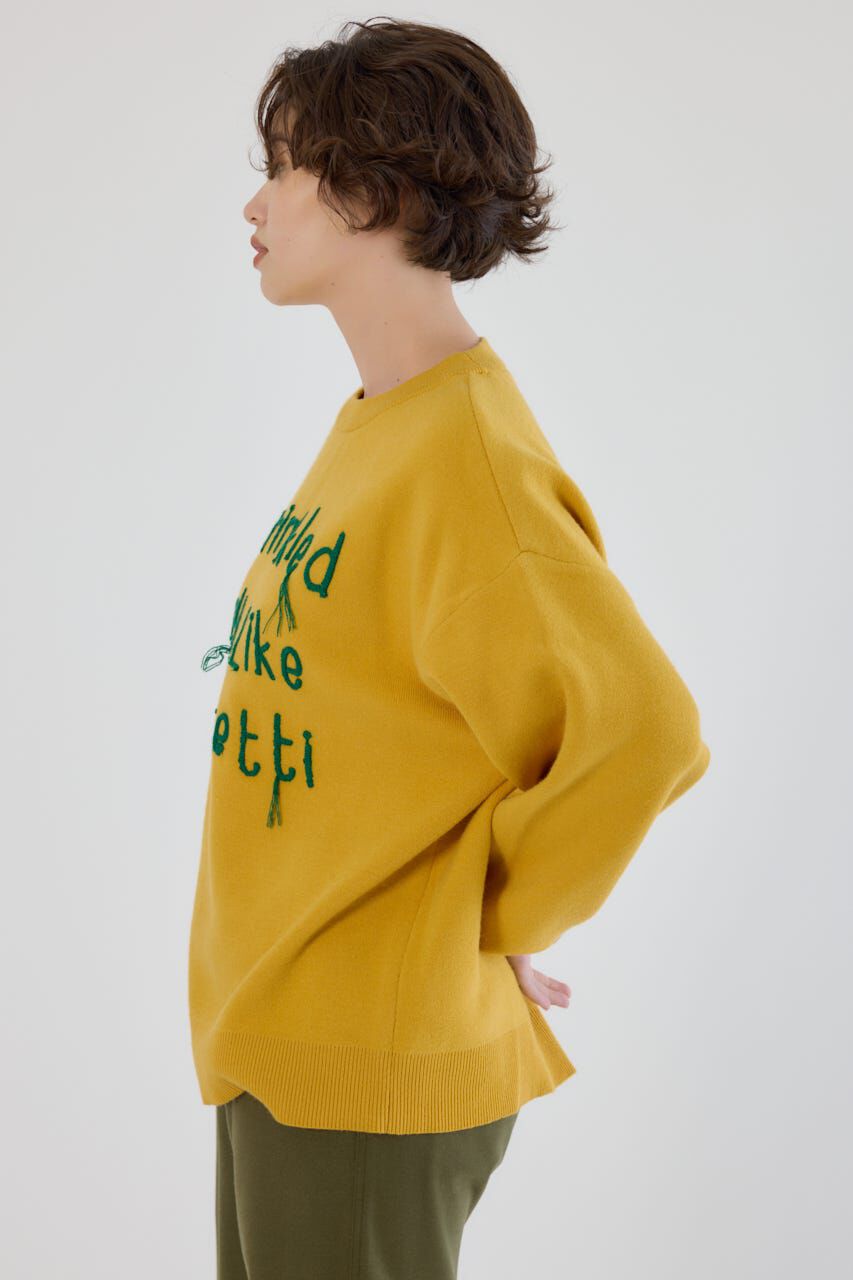 RODEO CROWNS「Frayed Lettering ニットトップス」|ニット・セーター|