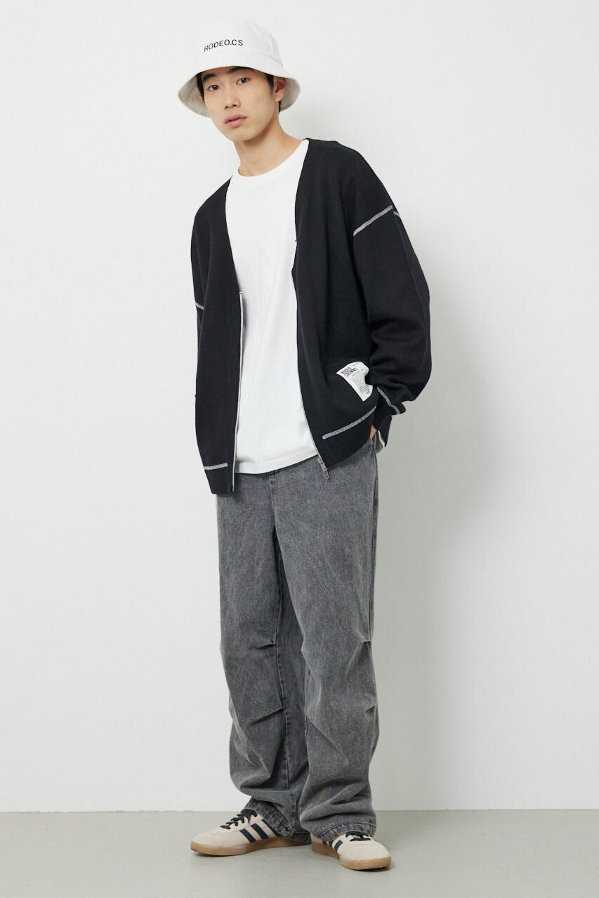 RODEO CROWNS「スウェットライクZIPカーディガン」|カーディガン|
