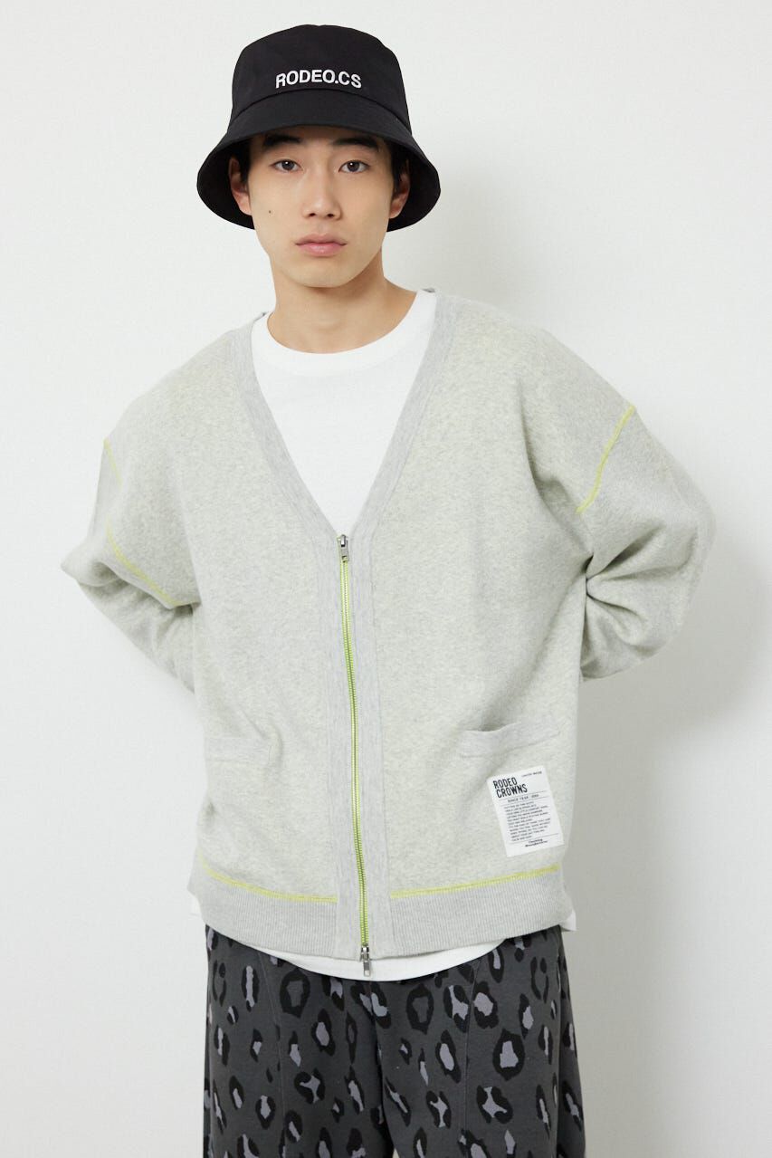 RODEO CROWNS「スウェットライクZIPカーディガン」|カーディガン|