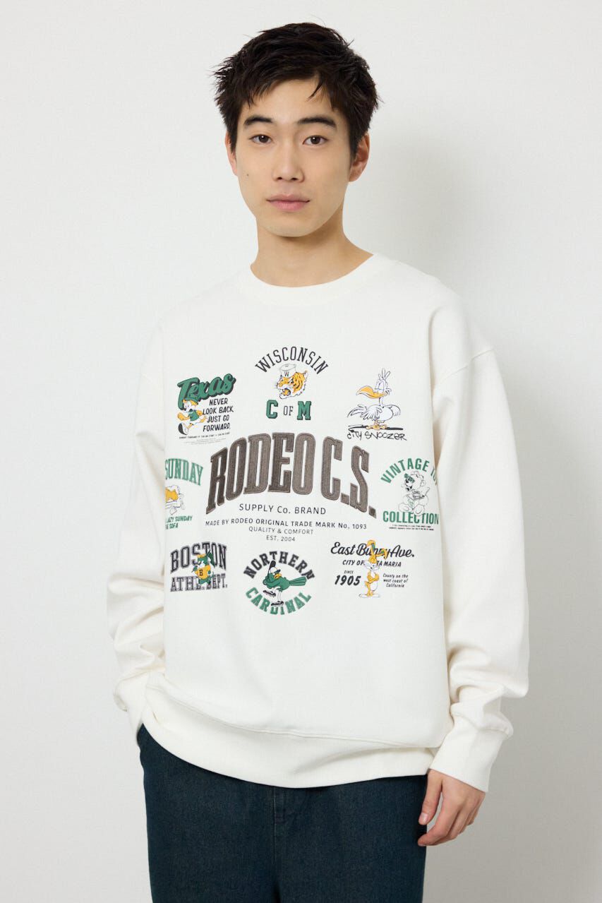 RODEO CROWNS「Peeps スウェット」|パーカー|O/WHT1