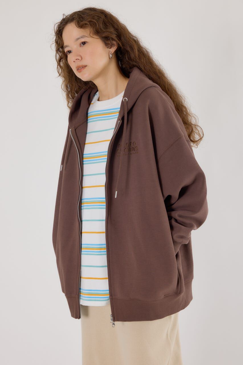 RODEO CROWNS「エンボスBIG ZIPパーカー」|Tシャツ・カットソー|