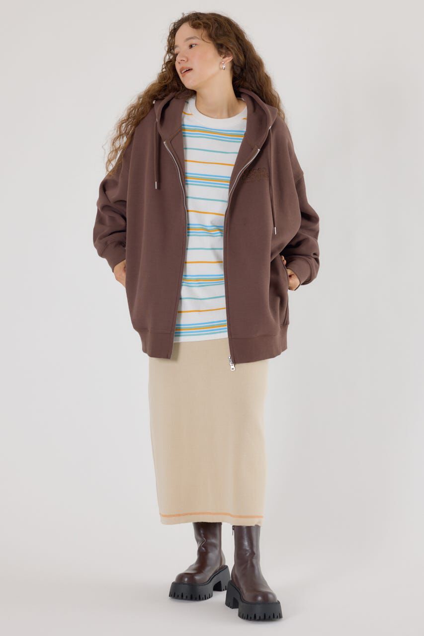 RODEO CROWNS「エンボスBIG ZIPパーカー」|Tシャツ・カットソー|