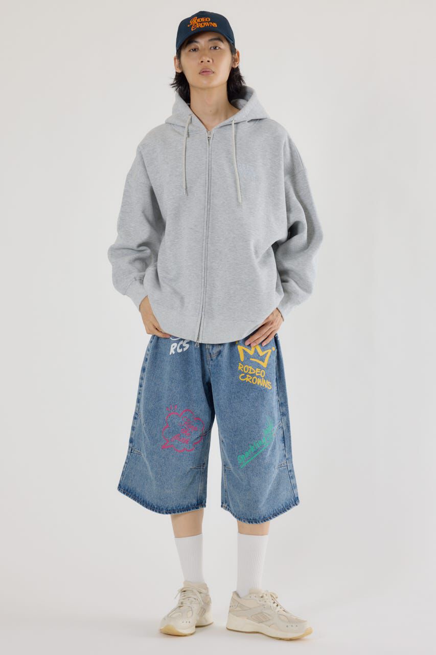 RODEO CROWNS「エンボスBIG ZIPパーカー」|Tシャツ・カットソー|