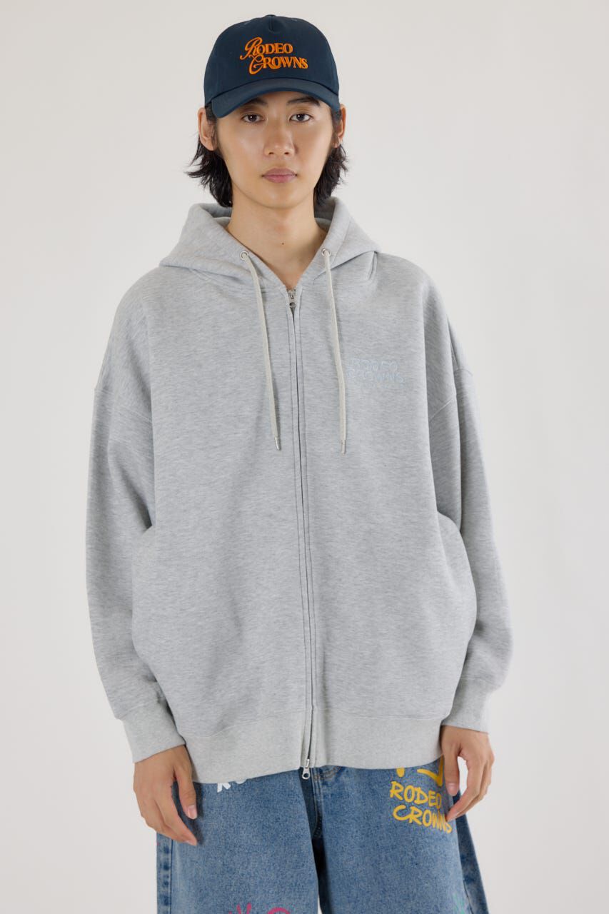 RODEO CROWNS「エンボスBIG ZIPパーカー」|Tシャツ・カットソー|