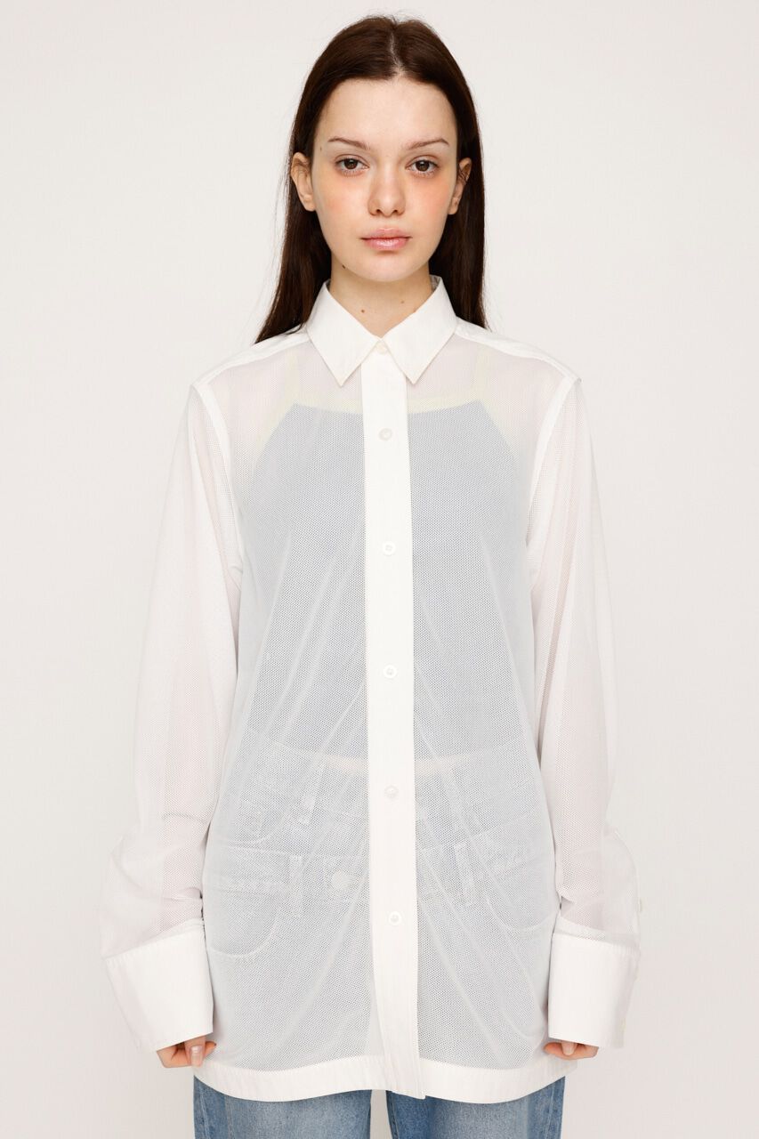 SLY「SHEER MESH シャツ」|シャツ・ブラウス|