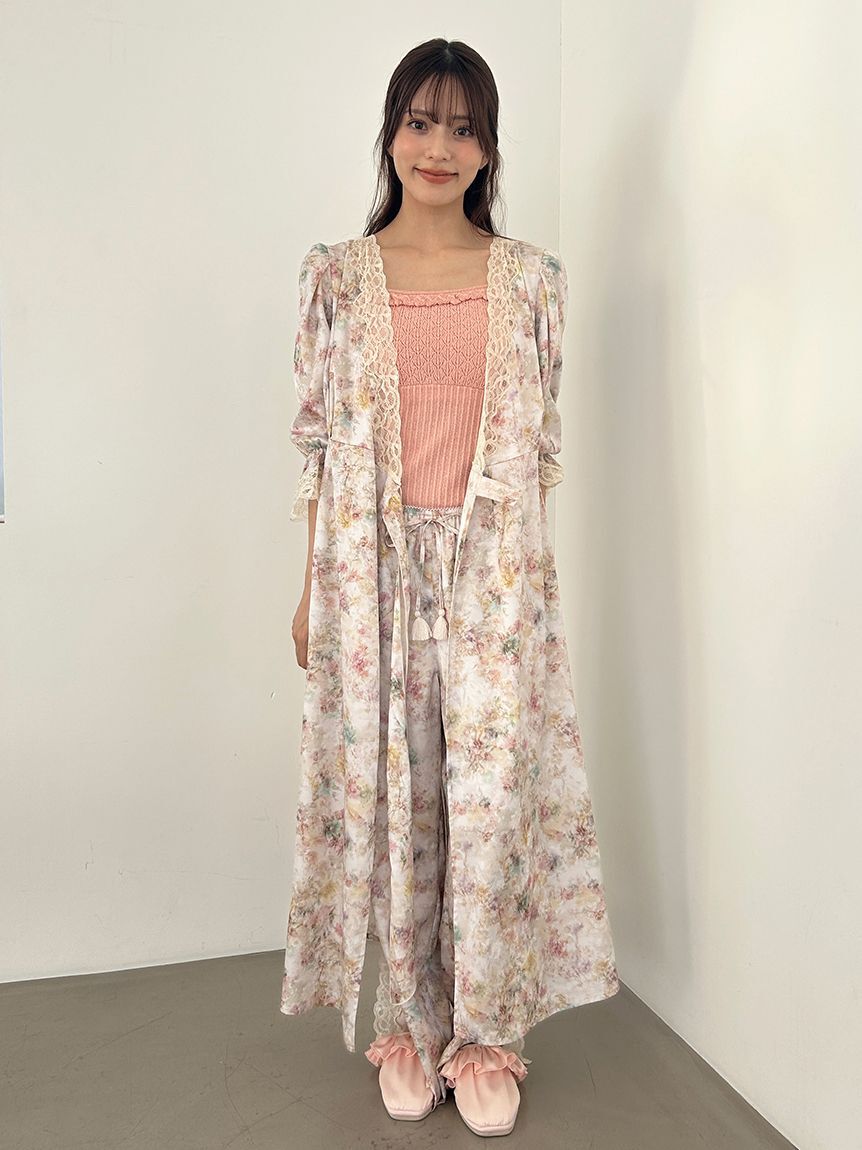 SNIDEL HOME「サテンジャガードガウン」|ルームウェア|