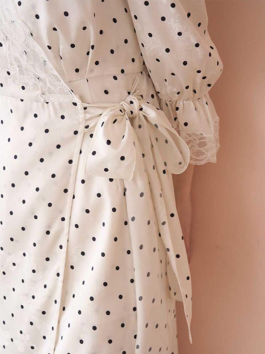 SNIDEL HOME「サテンジャガードガウン」|ルームウェア|