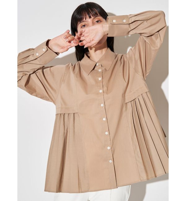 ELENDEEK「PLEATS LAYERED SH」|シャツ・ブラウス|