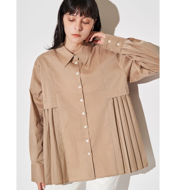 ELENDEEK「PLEATS LAYERED SH」|シャツ・ブラウス|