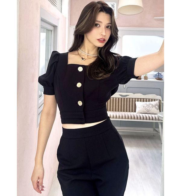 RESEXXY「スクエアバックリボントップス【セットアップ着用可能】」|シャツ・ブラウス|