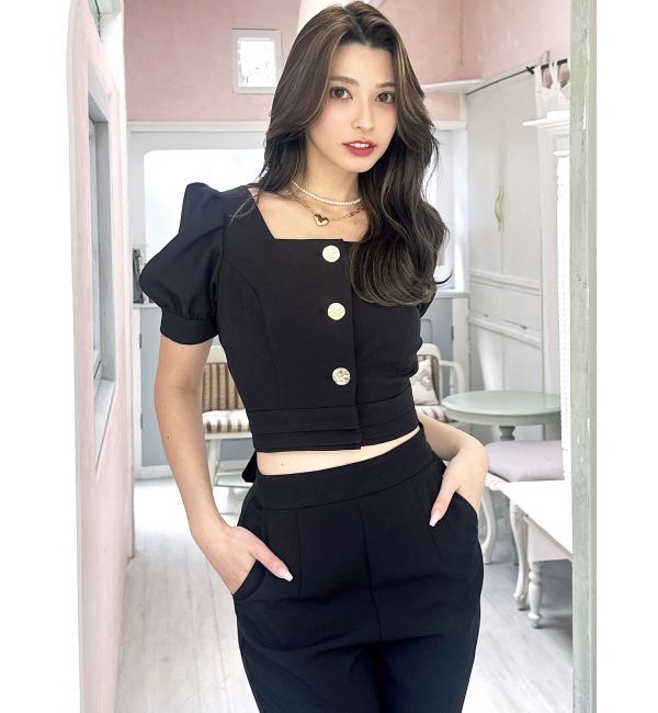 RESEXXY「スクエアバックリボントップス【セットアップ着用可能】」|シャツ・ブラウス|