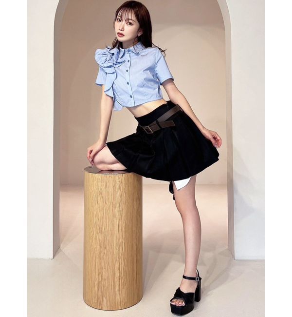 RESEXXY「アシンメトリー3Dモチーフシャツ」|シャツ・ブラウス|