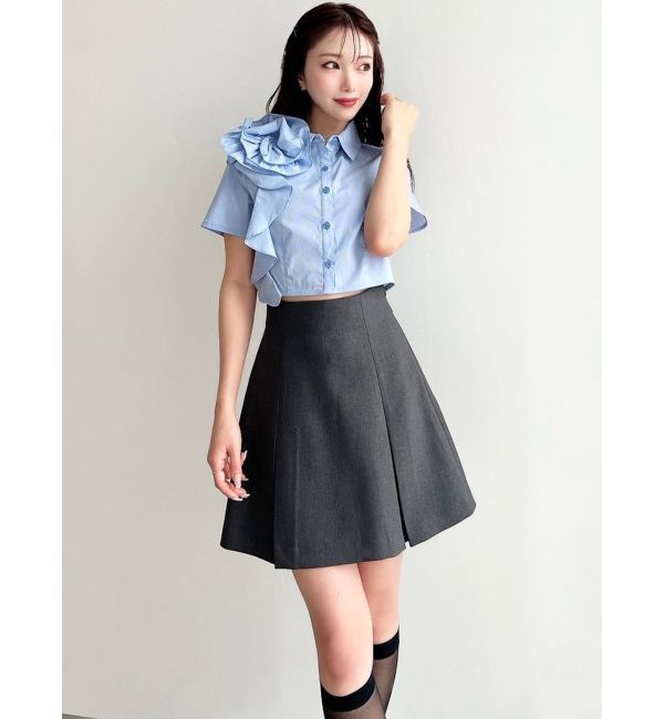 RESEXXY「アシンメトリー3Dモチーフシャツ」|シャツ・ブラウス|