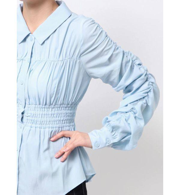 RESEXXY「ギャザーデザインチュニックシャツ」|シャツ・ブラウス|