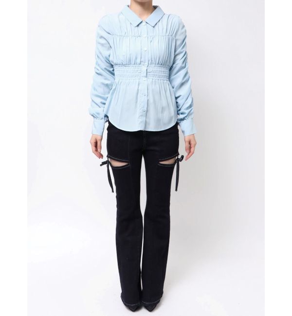 RESEXXY「ギャザーデザインチュニックシャツ」|シャツ・ブラウス|