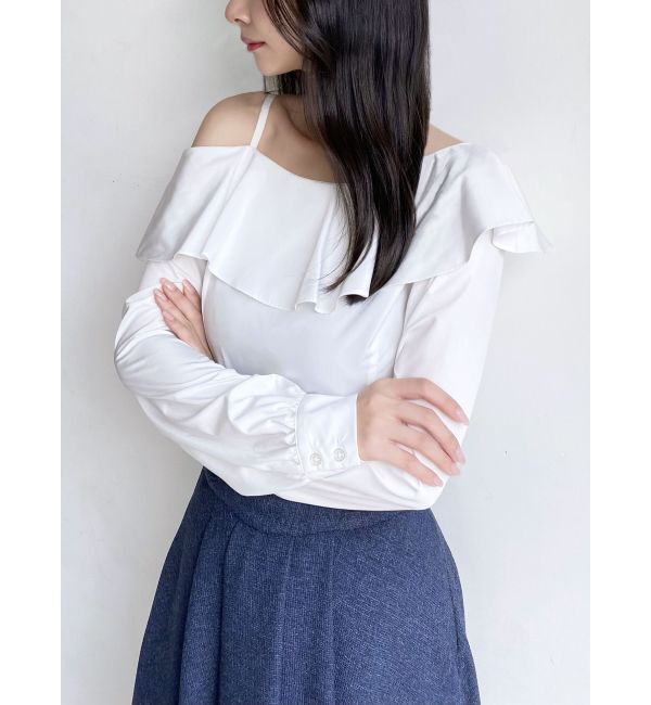 RESEXXY「アシンメトリーラッフルブラウス」|シャツ・ブラウス|